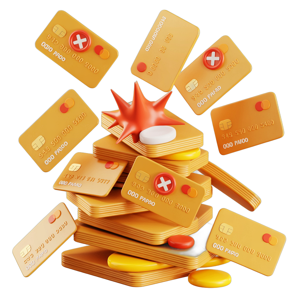 Ilustração 3D representando volume massivo de tentativas de fraude no e-commerce